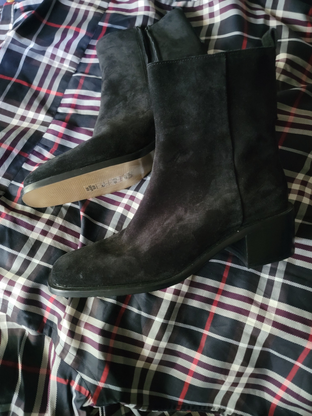 Black Suede City Boots